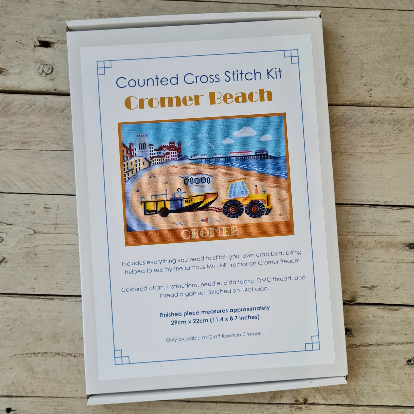 Cromer Beach Counted Cross Stitch Kit