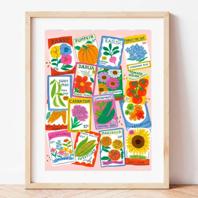 Seed Packets Paint by Numbers Kit
