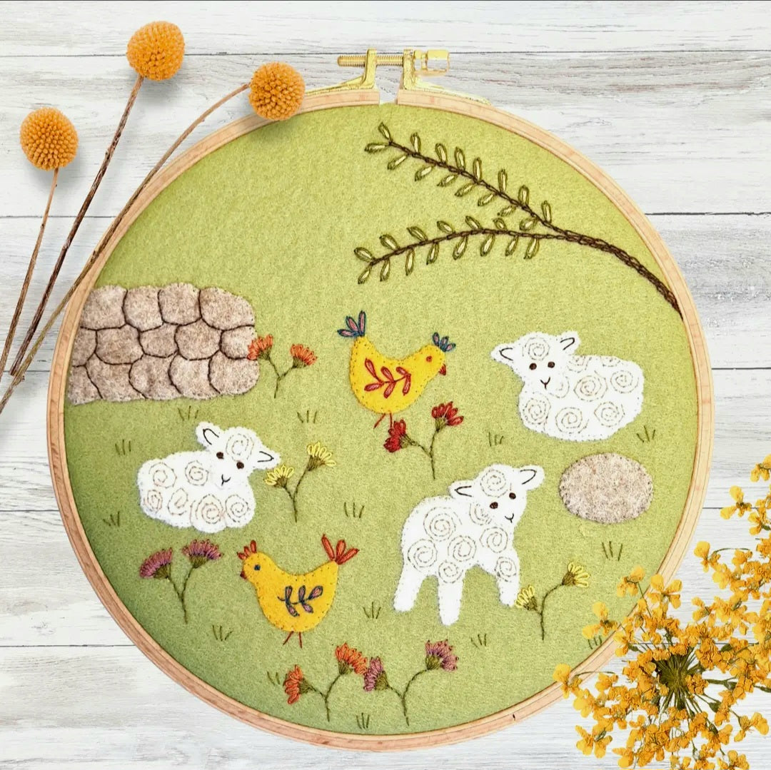 Playing in the Meadow Appliqué Hoop Kit